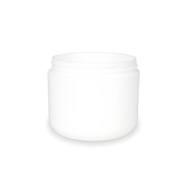 White Double Wall Jar with Rounded Bottom