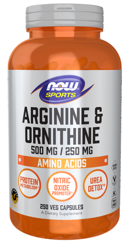 Arginine & Ornithine 500 mg / 250 mg Veg Capsules