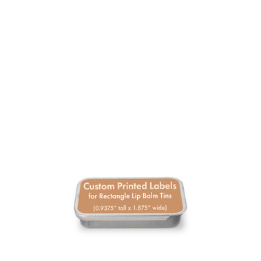 Custom Labels for Rectangle Lip Balm Tins - (0.9375" Tall x 1.875" Wide)