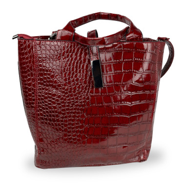 Vegan Leather Handbag (Red)