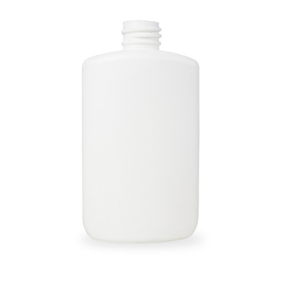 3 oz White Plastic Oval Bottle