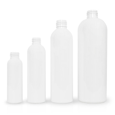 Plastic White Bullet Bottles