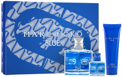 Marc Ecko Blue Men Eau De Toilette Spray Set 3.4 oz 3-Piece